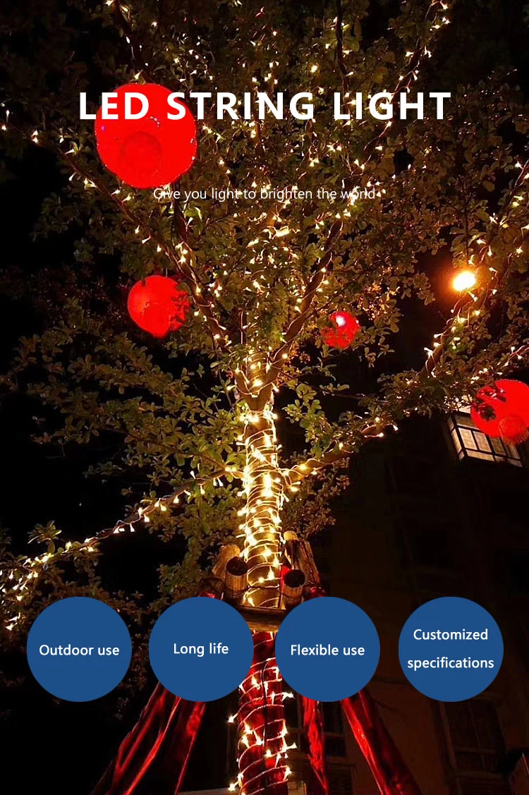 LED Christmas Decoration Lights Outdoor Fairy Lights LED String Lights Waterproof String Lightslantern Festival Lights 10m Star Lights